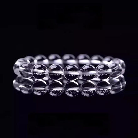 High Clarity Clear Quartz Beaded Bracelet