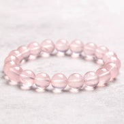 Natural Rose Quartz Beaded Bracelet