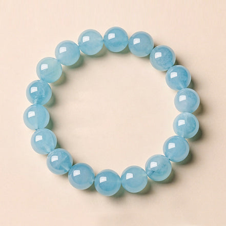 Natural Aquamarine Beaded Bracelet