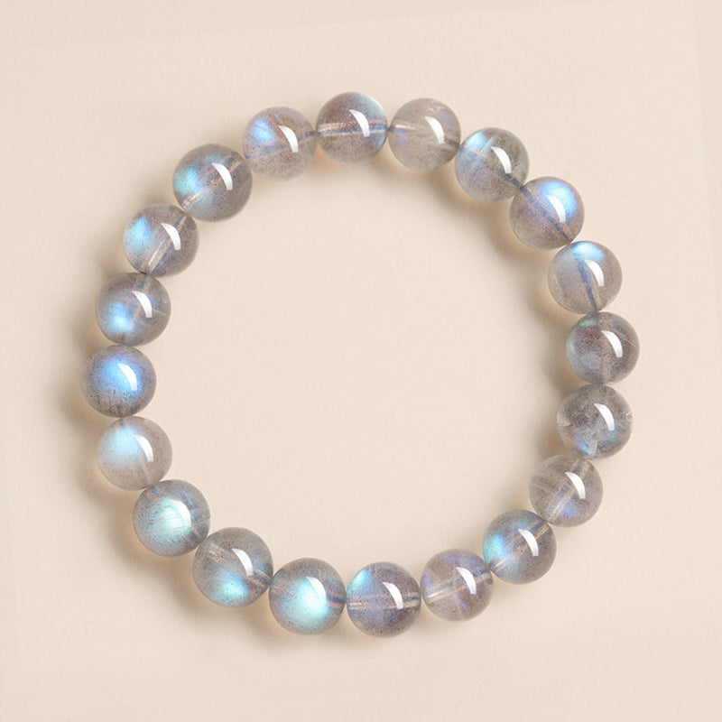 Natural Grey Moonstone Beaded Bracelet