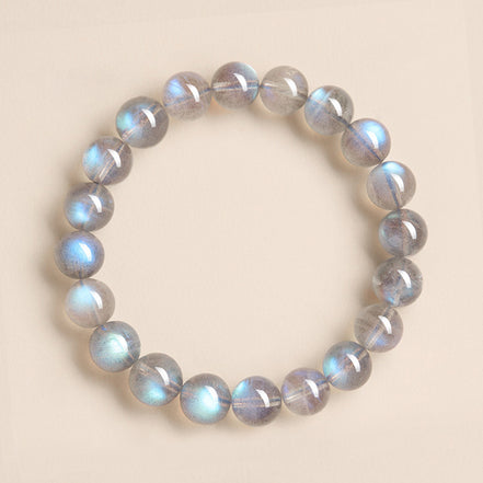 Natural Grey Moonstone Beaded Bracelet