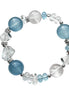 Aquamarine & Blue Topaz Alloy Charm Bracelet