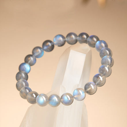 Natural Grey Moonstone Beaded Bracelet