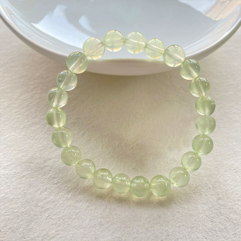 Natural Prehnite Beaded Bracelet
