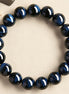 Natural Blue Tiger Eye Beaded Bracelet