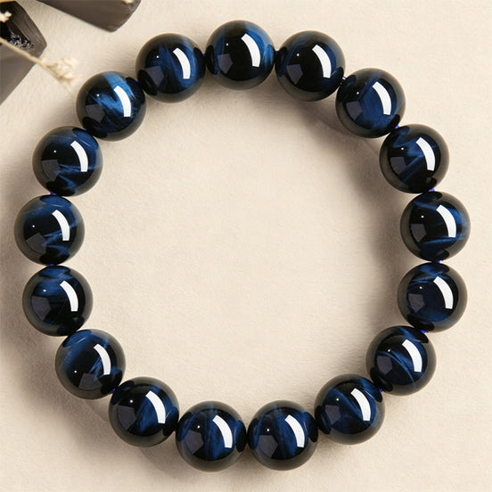 Natural Blue Tiger Eye Beaded Bracelet