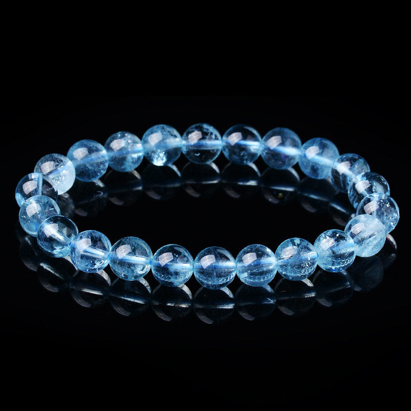 Natural Aquamarine Beaded Bracelet