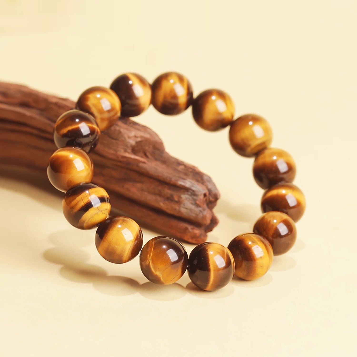 Natural Golden Tiger Eye Beaded Bracelet