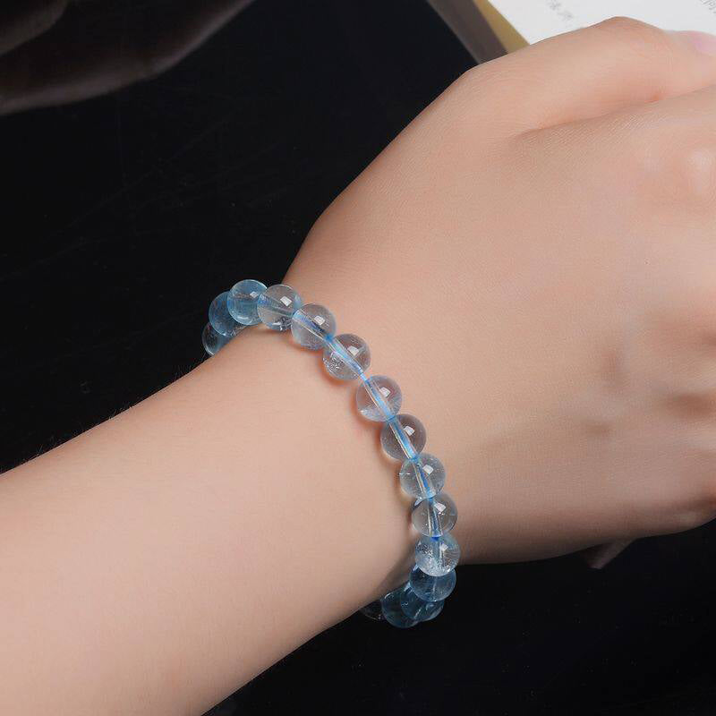 Natural Aquamarine Beaded Bracelet