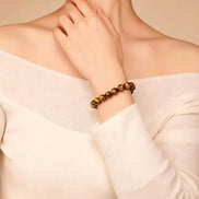 Natural Golden Tiger Eye Beaded Bracelet