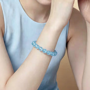 Natural Aquamarine Beaded Bracelet