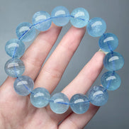 Natural Aquamarine Beaded Bracelet