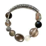 Zeus Mystic Quartz & Clear Quartz Freeform Charm Bracelet