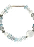 Blue Topaz & Grey Moonstone 925 Sterling Silver Bracelet