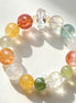 Flower Crystal & Green Fluorite Mixed Crystal Bracelet/CR-G57Q160