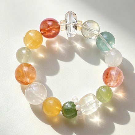 Pre Sale Flower Crystal & Green Fluorite Mixed Crystal Bracelet