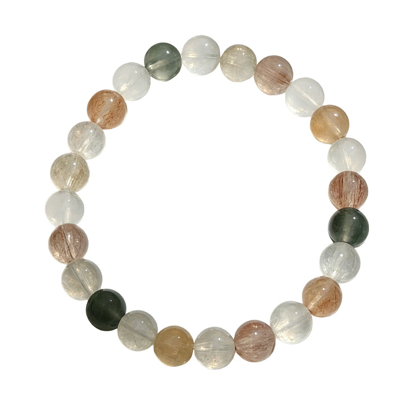 Multicolour Rutilated Quartz Bracelet/CR-D55Q55
