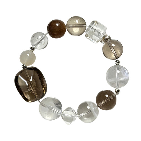 Pre Sale Smoky Quartz & Clear Quartz Bracelet