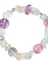 Clear Quartz & Amethyst 925 Sterling Silver Bracelet