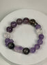 Amethyst Black Rutilated Quartz Multi-Stone Bracelet/CR-G88Q198