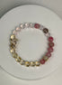 Rose Quartz Rutilated Quartz Cat Multi-Stone Bracelet/CR-D55Q51