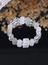 Natural Clear Quartz Peony Multi Gemstone Stretch Bracelet/CR-D05Q46
