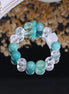 Dainty Light Blue Amazonite Square Jade Wrist Beaded Bracelet/CR-D25Q47