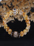 Handmade All Natural Citrine Smoky Quartz Bracelet/CR-D74Q33