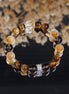 Natural Citrine Tiger Eye Smoky Quartz Stretch Bracelet/CR-D74Q34