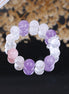 Dainty Pastel Purple Pink Mixed Crystal Square Bead Wrist Bracelet/CR-D85Q85