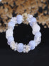 Blue Lace Agate White Jade Citrine Chip Stretch Bracelet/CR-D94Q40