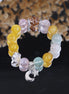 Citrine Rose Quartz Fluorite Moon Star Charm Bracelet/CR-D85Q80