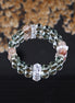 Natural Green Phantom Quartz Red Phantom Clear Quartz Stretch Bracelet/CR-D55Q50