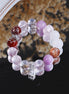 Pink Quartz Amethyst Pigeon Blood Strawberry Crystal Bracelet/CR-G86Q100