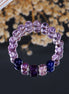 Natural Purple Ghost Quartz Sodalite Beaded Bracelet/CR-D74Q36