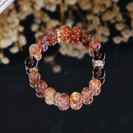 Black Gold Super Seven Smoky Quartz Bracelet/CR-D94Q44