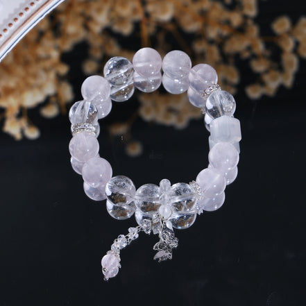 Natural Clear Quartz Rose Quartz Multi-Stone Bracelet/CR-D94Q43