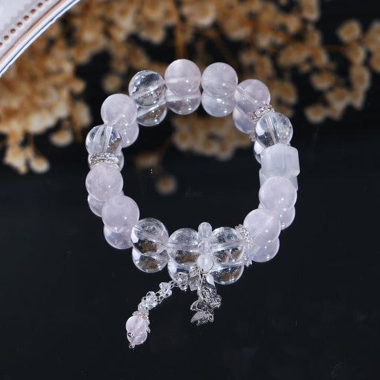 Natural Clear Quartz Rose Quartz Multi-Stone Bracelet/CR-D94Q43