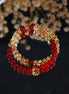 Natural Yellow Tourmaline Red Agate Stackable Bracelet/CR-D84Q28