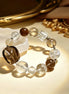 Smoky Quartz & Clear Quartz Bracelet/CR-06Q95
