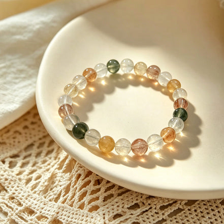 Multicolour Rutilated Quartz Bracelet