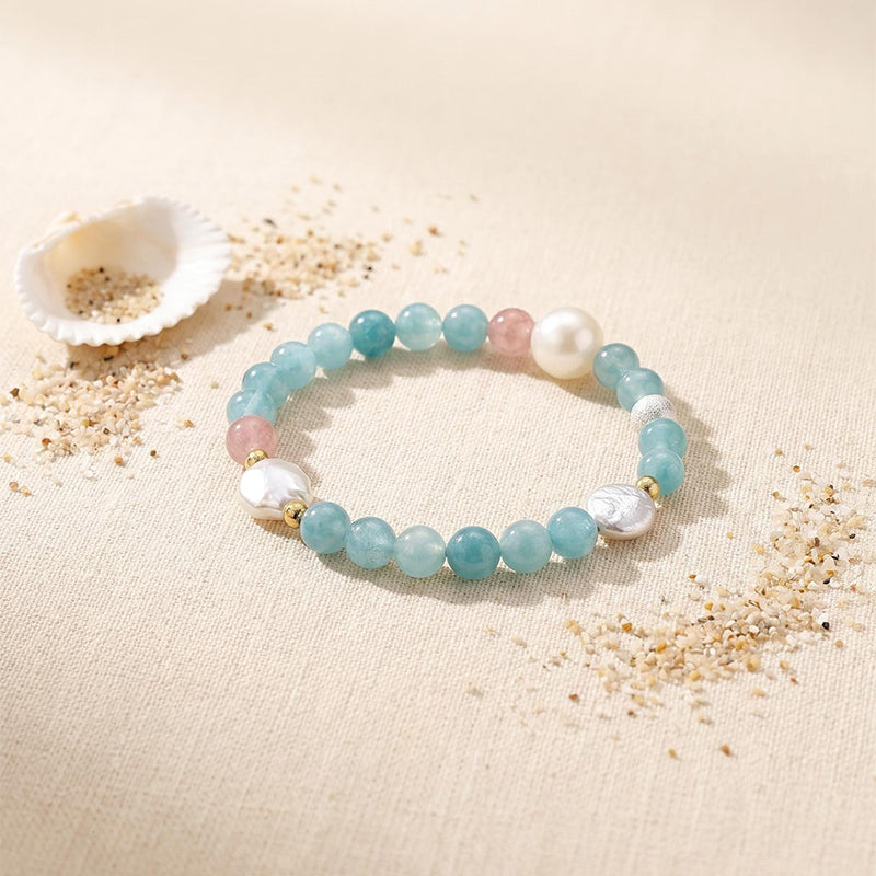 Amazonite & Rose Quartz Bracelet/CR-D05Q49