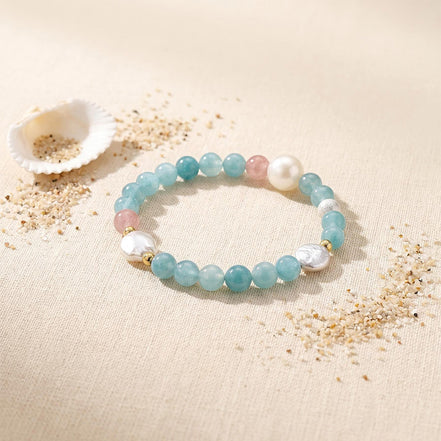 Amazonite & Rose Quartz Bracelet