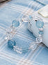 Aquamarine & Blue Topaz Alloy Charm Bracelet/CR-G86Q108