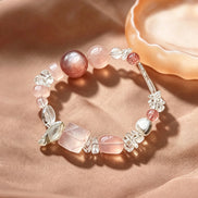 Rose Quartz & Strawberry Quartz Bracelet