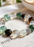 Flash Bell Crystal, Zeus Mystic Quartz & Green Fluorite Charm Bracelet/CR-G86Q132