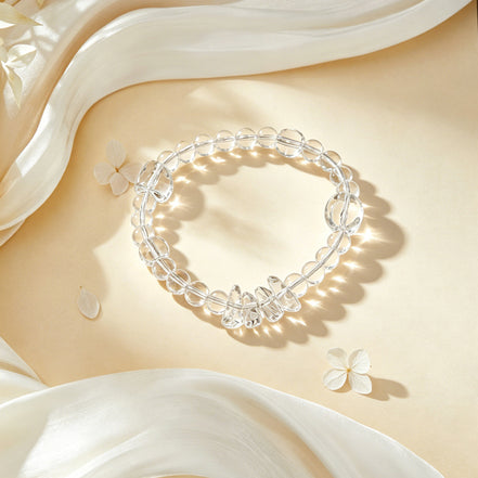 Clear Quartz Mini Bead Bracelet
