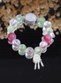 Mixed Crystal Bead Bracelet With Dreamcatcher Charm/CR-D36Q85