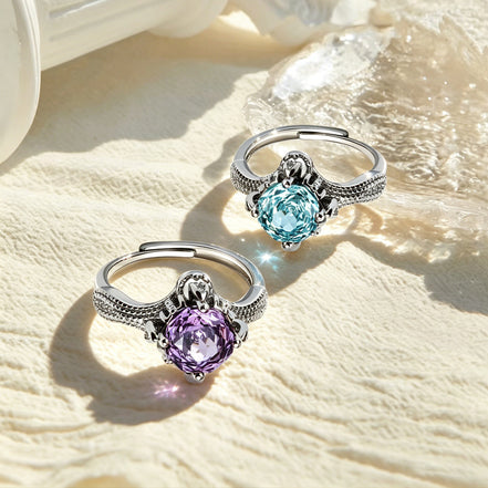 Multi-color Cushion Antique Band Zircon Ring