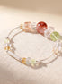 Citrine & Clear Quartz 925 Sterling Silver Bracelet/CR-SB87Q150